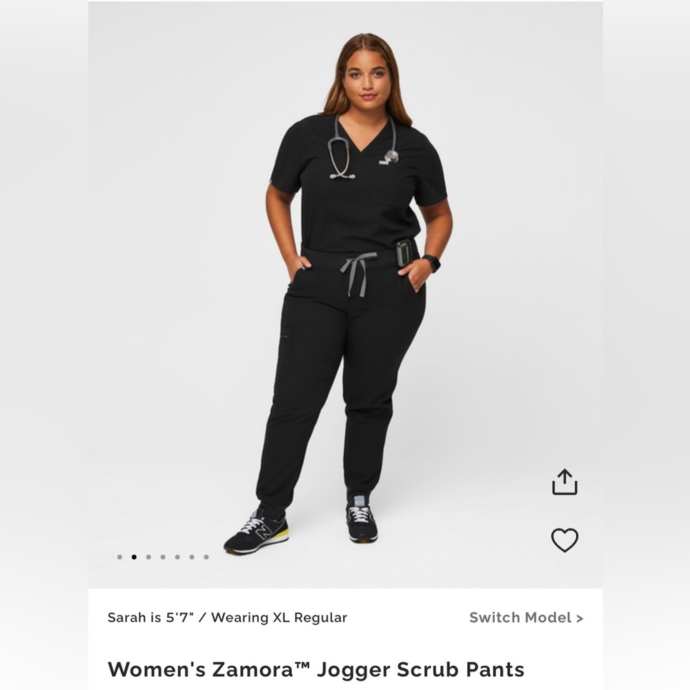 Woman’s Zamora jogger scrub pants Black Size Large
